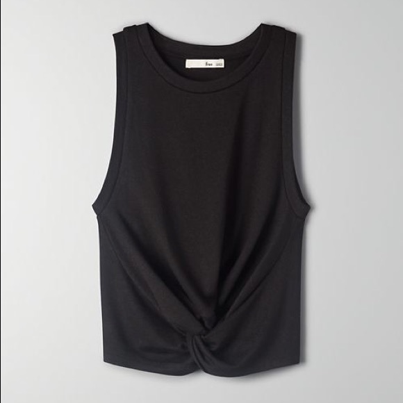 Aritzia Tops - ARITZIA WILFREDFREE | Black Daley Knotted Tank S